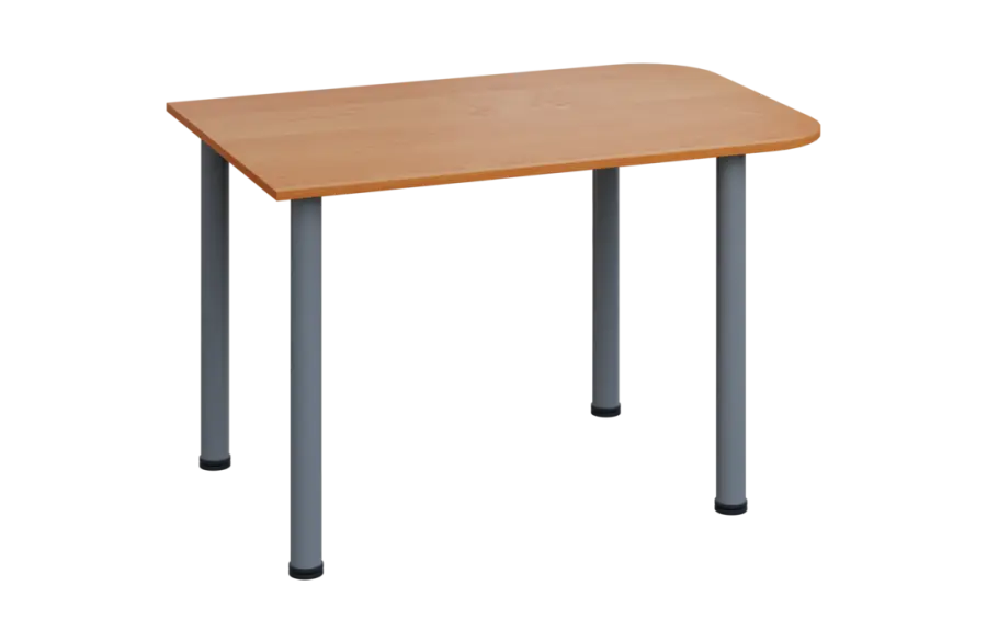 EJH 1 - 120 přístavba jednací, kovová podnož stříbrná, deska 18 mm, olše jantar